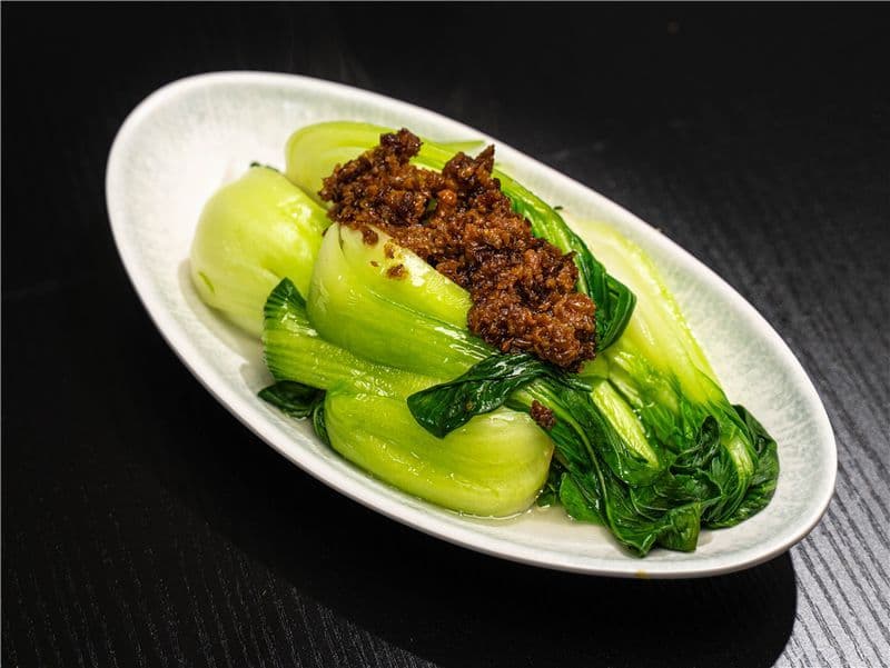 A05 Hakka Pork Sauce Vegetable A05 客家油蔥燙青菜(含肉燥)