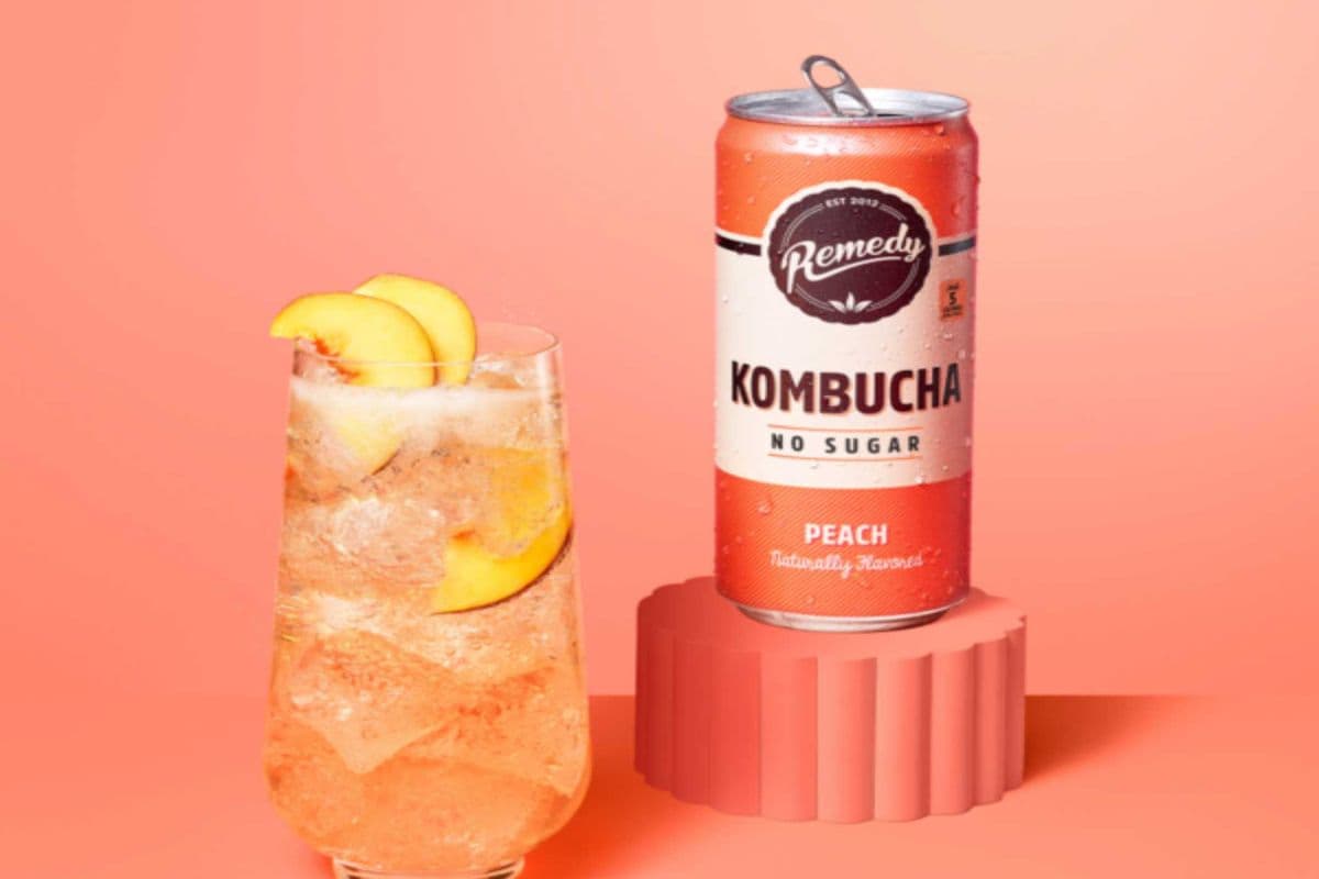 Kombucha Remedy - Peach - No Sugar (12.004 oz)
