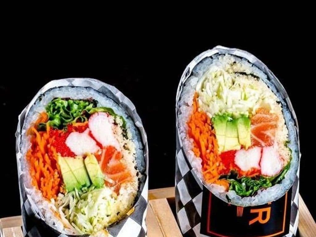 Salmon Rising Sun Burrito