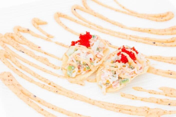 Tartare de Salade d'Imitation Crabe (4mcx)/Imitation Crab Salad Tartare(4pc)