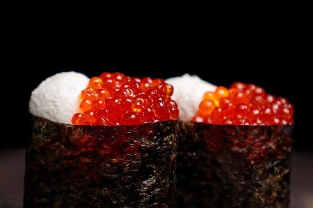 Gunkan Ikura and Cheese Sushi (1 pc)