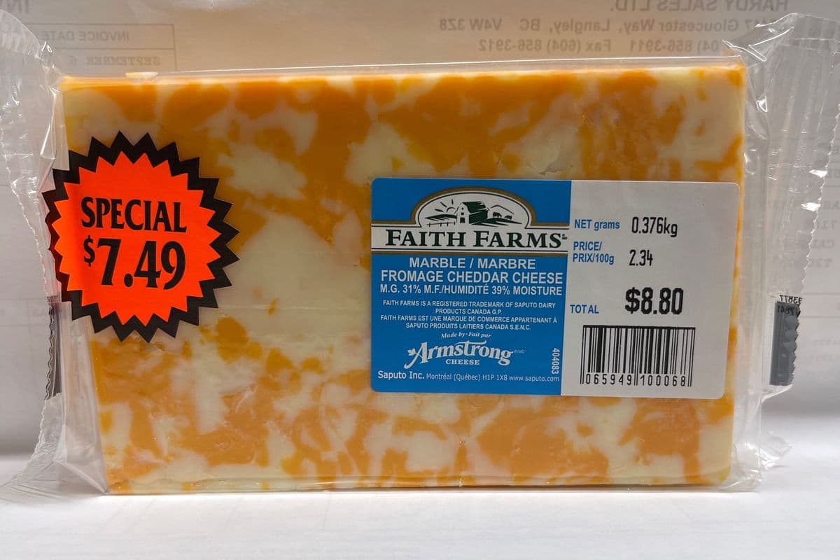 Faith Farms Marble cheddar cheese (370g)