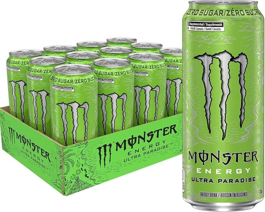Monster Boisson Énergisante Ultra Paradise 473ml/ Monster Energy Drink Ultra Paradise 473ml