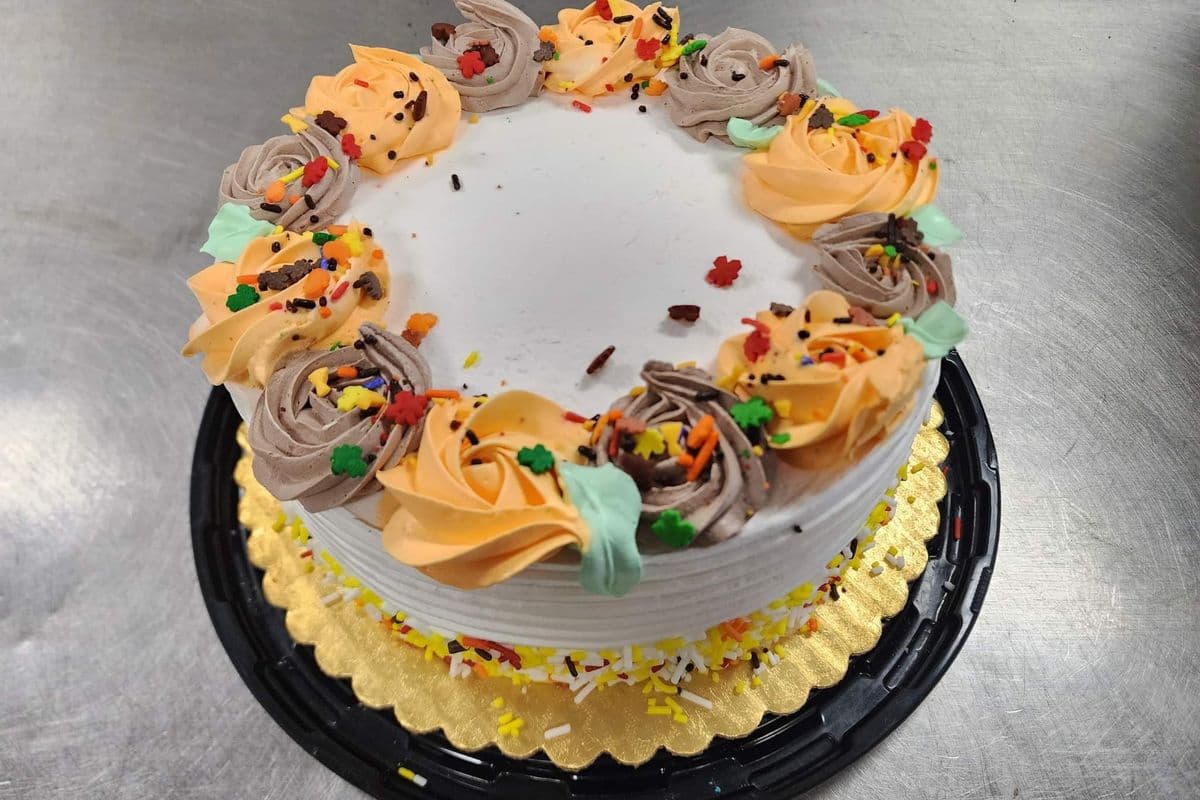 8'' Seasonal Half and Half Fall Cake