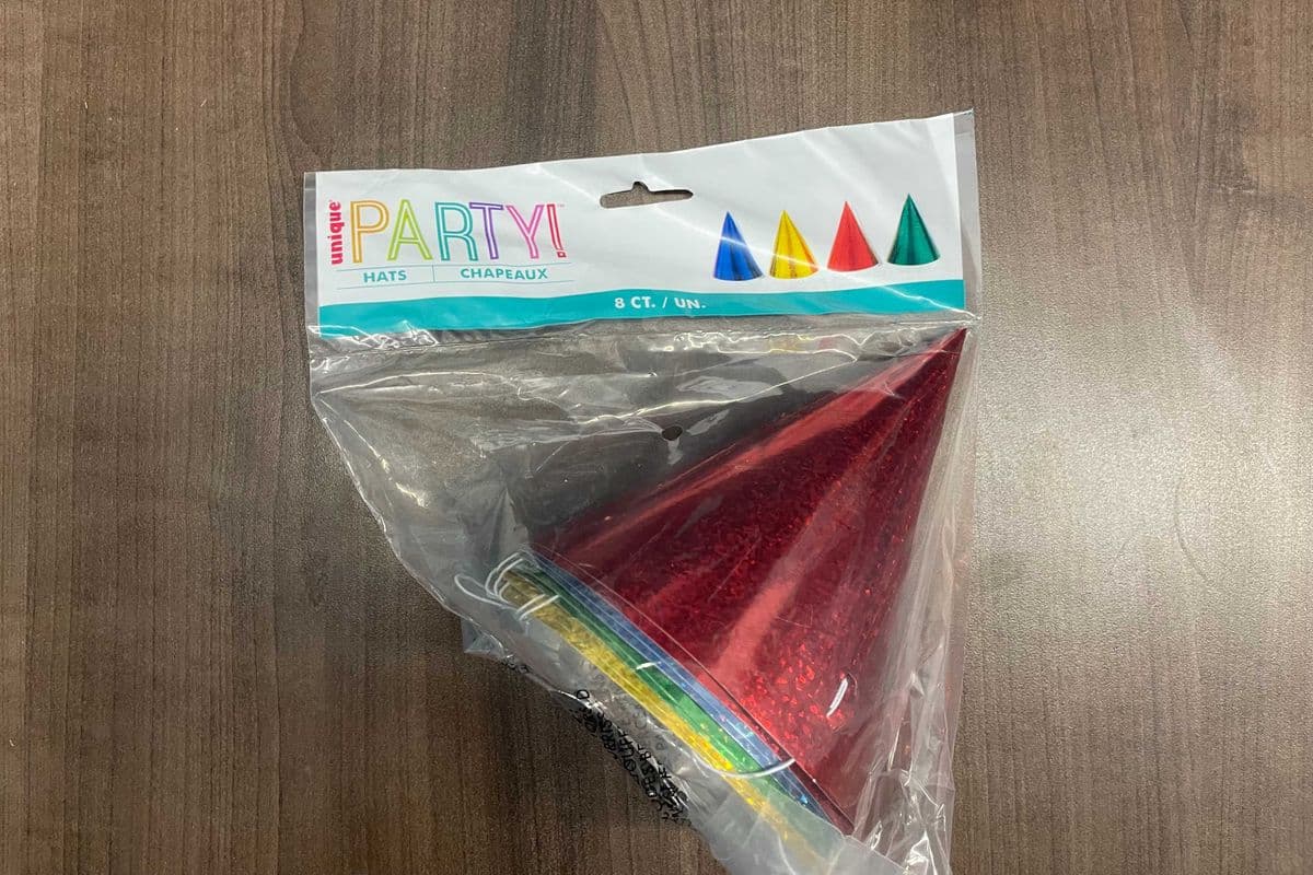 8 Prismatic Hats 4 Assorted Colours