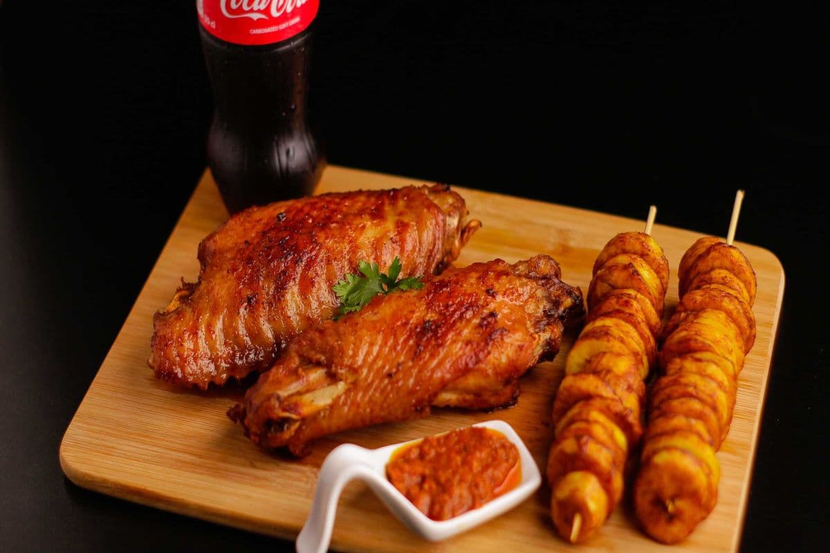 Baked Turkey with Fried Plantain