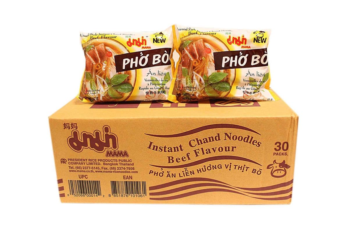 Mama Instant Chand Noodle Beef Flavor (30 x 55 g)