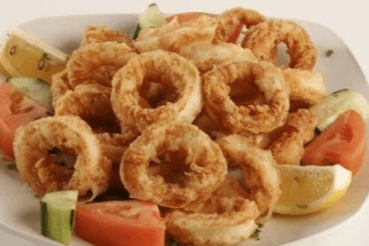 Assiette de calamars frits