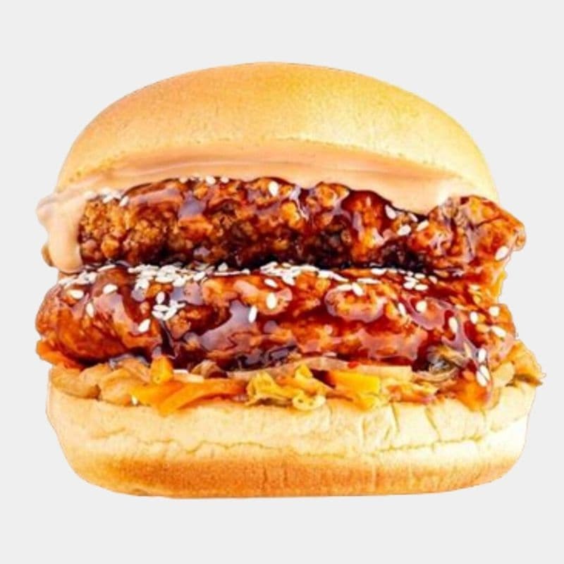 Burger de poulet frit coréen / Korean Fried Chicken Burger
