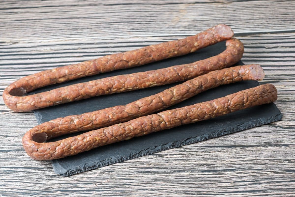 Kubaroni (Half Garlic Sausage/Half Pepperoni) Two per Pack