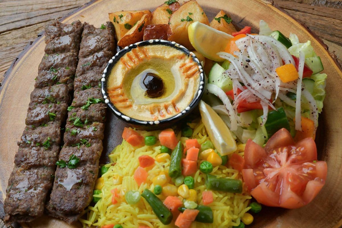 Beef Kabab plate.