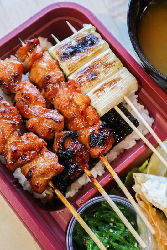 Yakitori Bento with Miso Soup