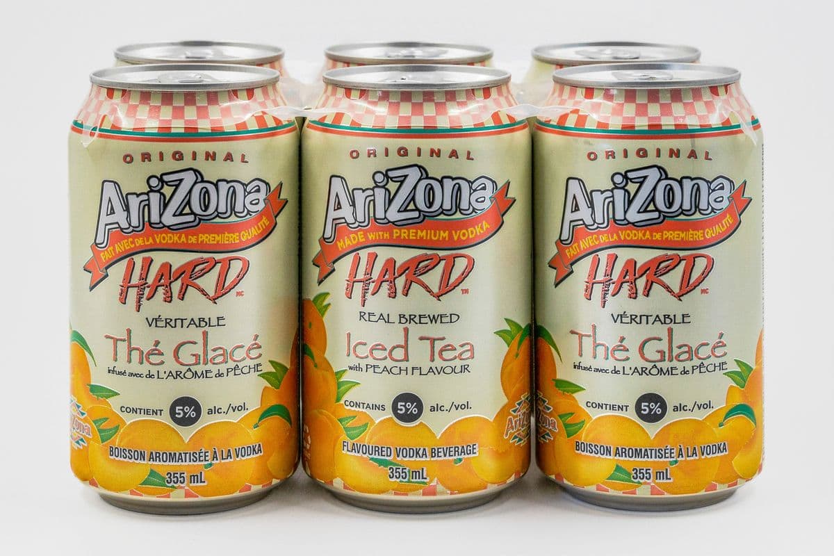 Arizona Hard Peach Iced Tea (6 x 355 ml Cans)