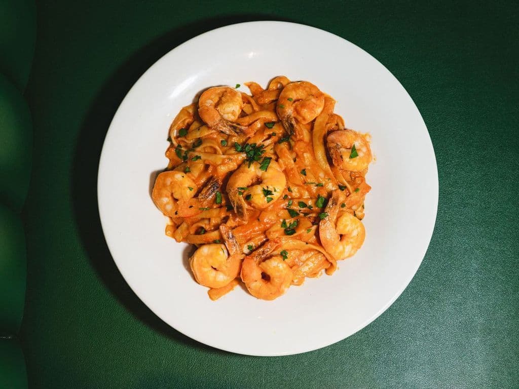 Fettucinni Rosee avec Crevettes