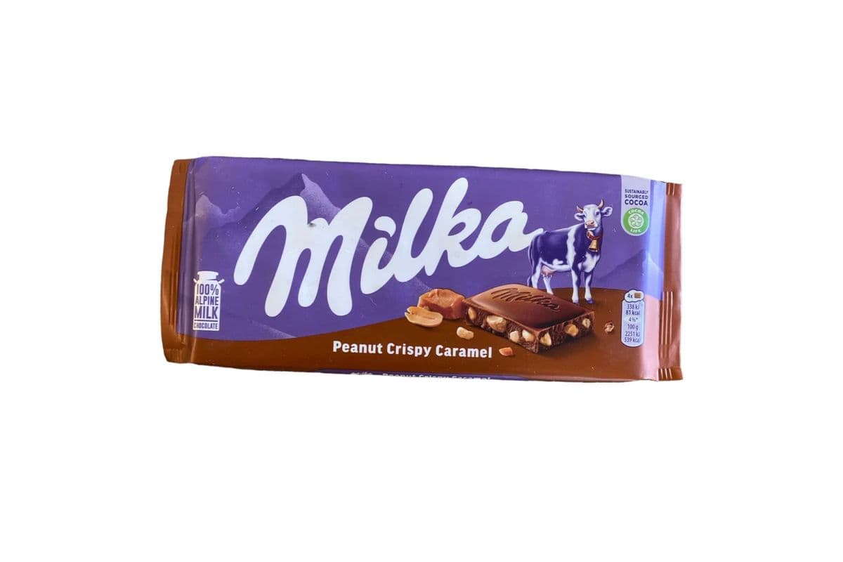 Milka Peanut Crispy Caramel Bar