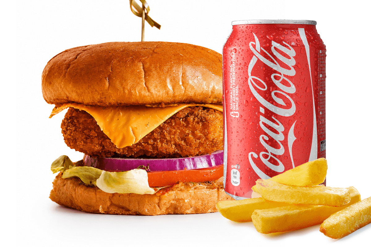 Crispy Paneer Burger Meal
