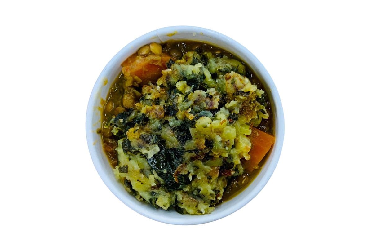 Leek and Lentil Stew with Garlic Sautéed Kale and Mashed Potatoes (500 mL )