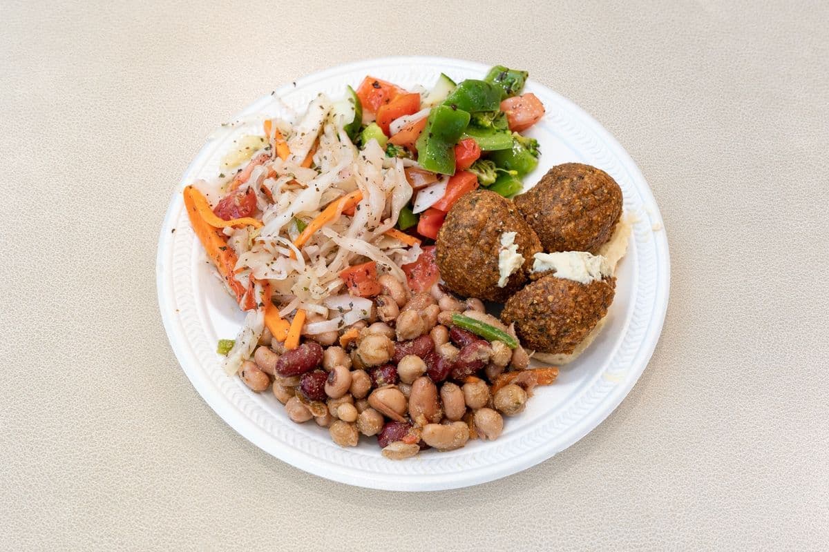 Assiette pita végétarienne