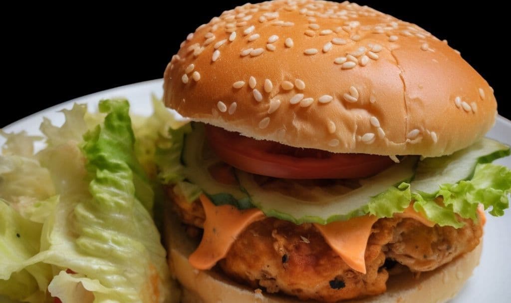 Schezvan veg Burger
