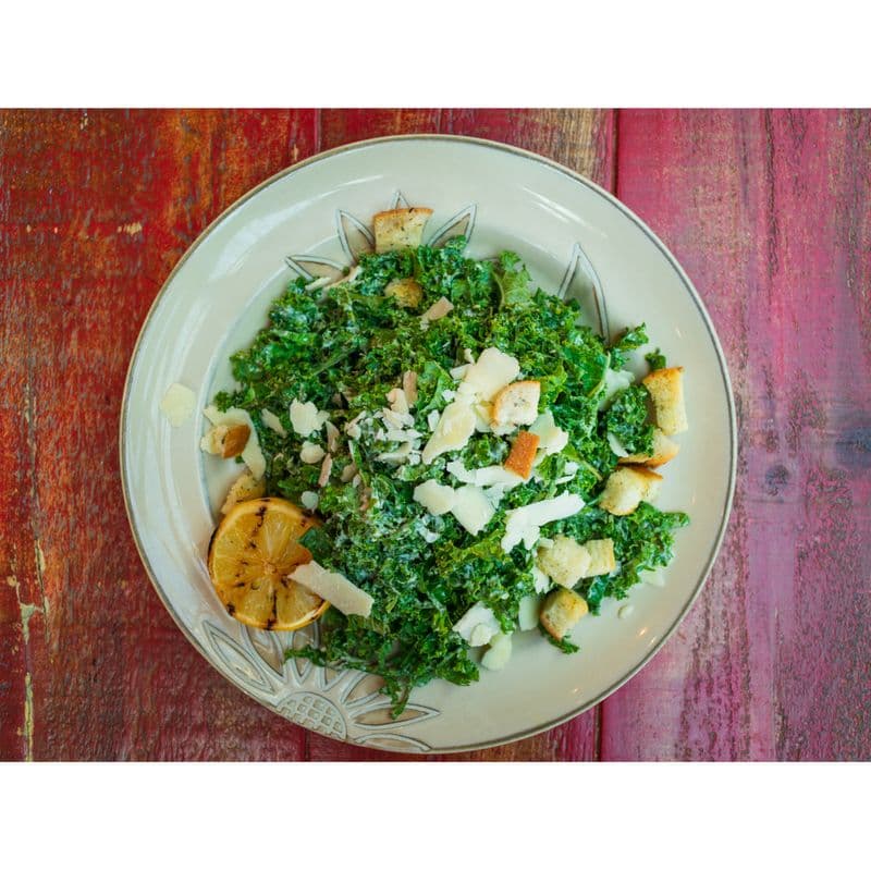 Romaine and Kale Caesar Salad