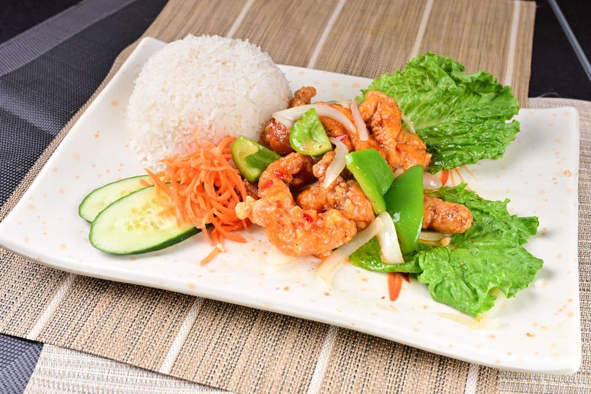 087. Thai-Style Sweet-and-Sour Fried Chicken with Rice