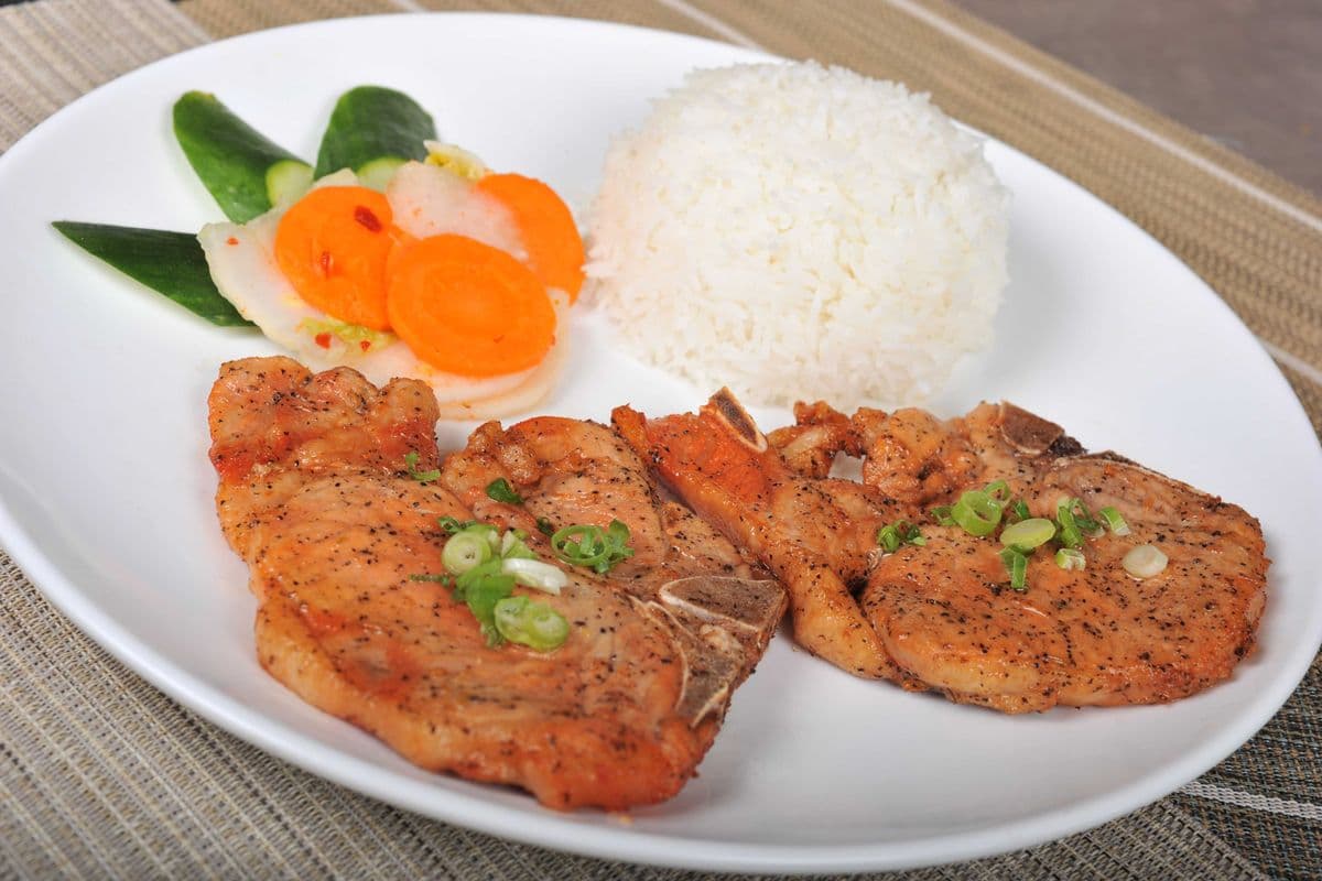 082. Grilled Lemongrass Pork Chop with Rice