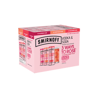 Smirnoff Vodka & Soda Rose Variety Pack (12 Can x 355 mL)