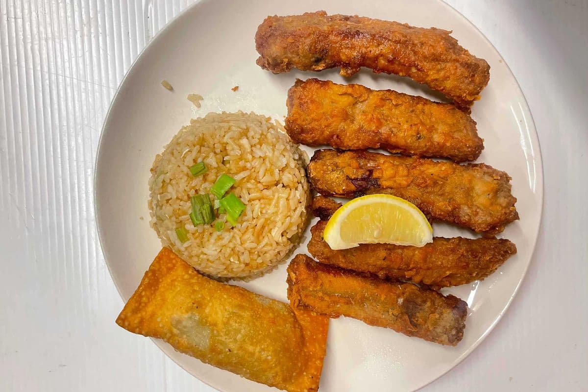 # 14(rice, 6bons, egg roll)