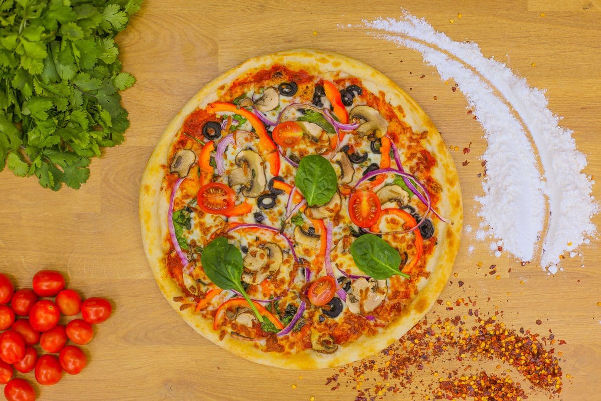 X Grande Pizza Supreme Végétarienne | X Large Veggie Supreme Pizza