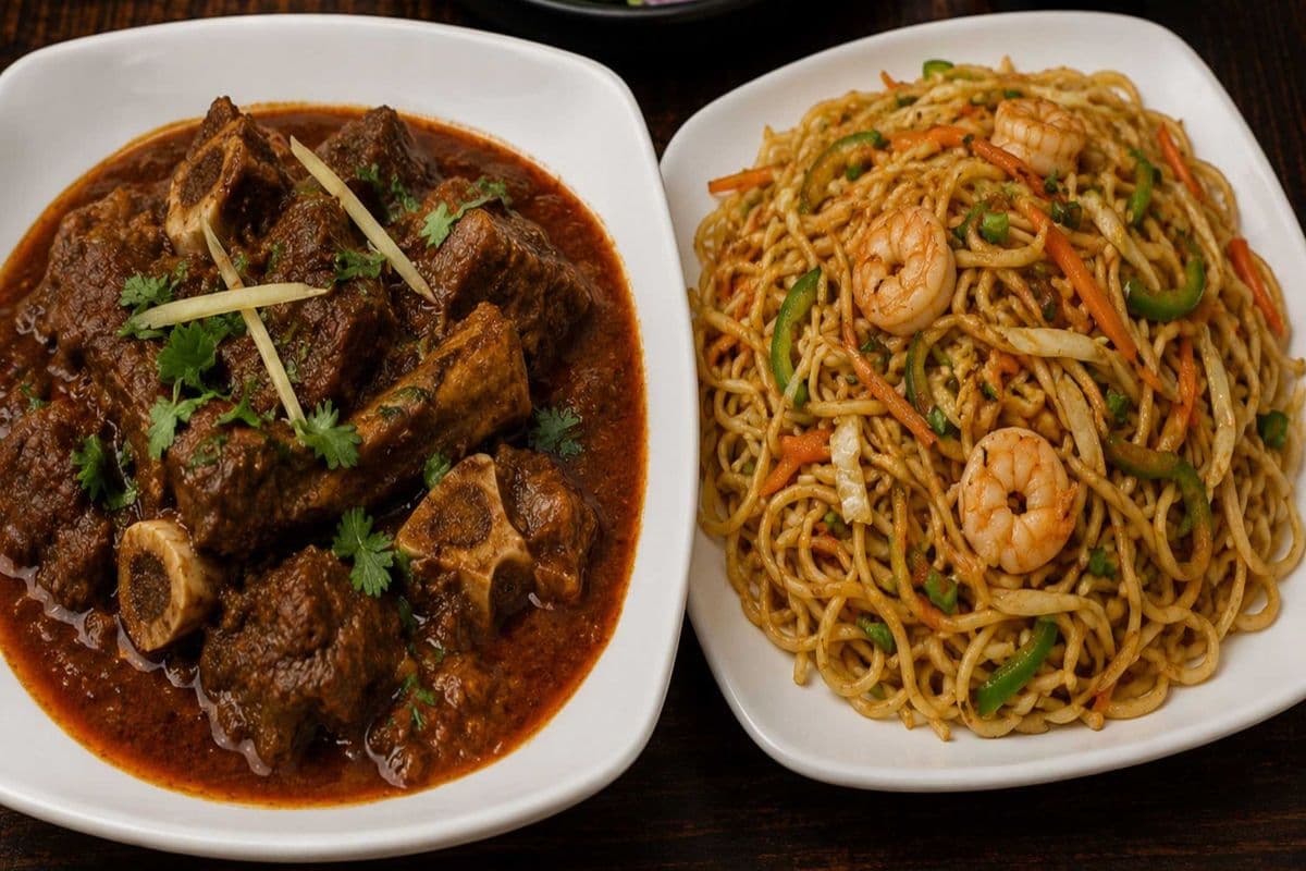 Beef Nihari + Chicken / Shrimp Chowmein