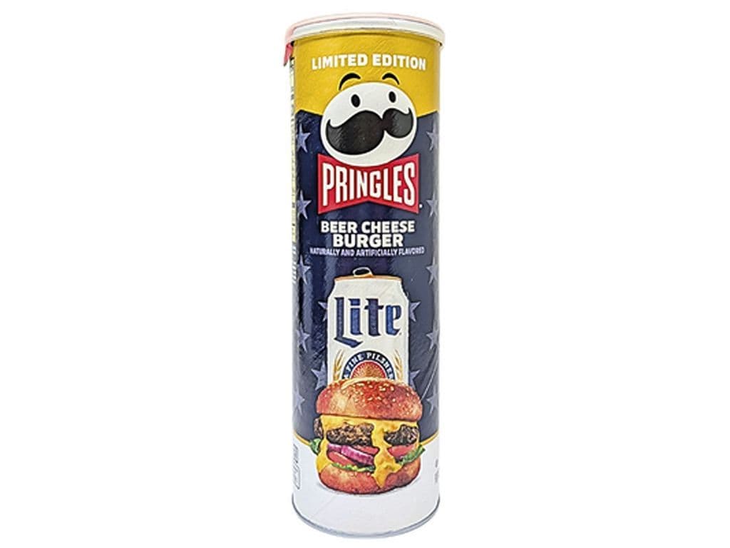 Pringles Miller Lite Beer Cheese Burger Stacked Potato Chips 158g Snack