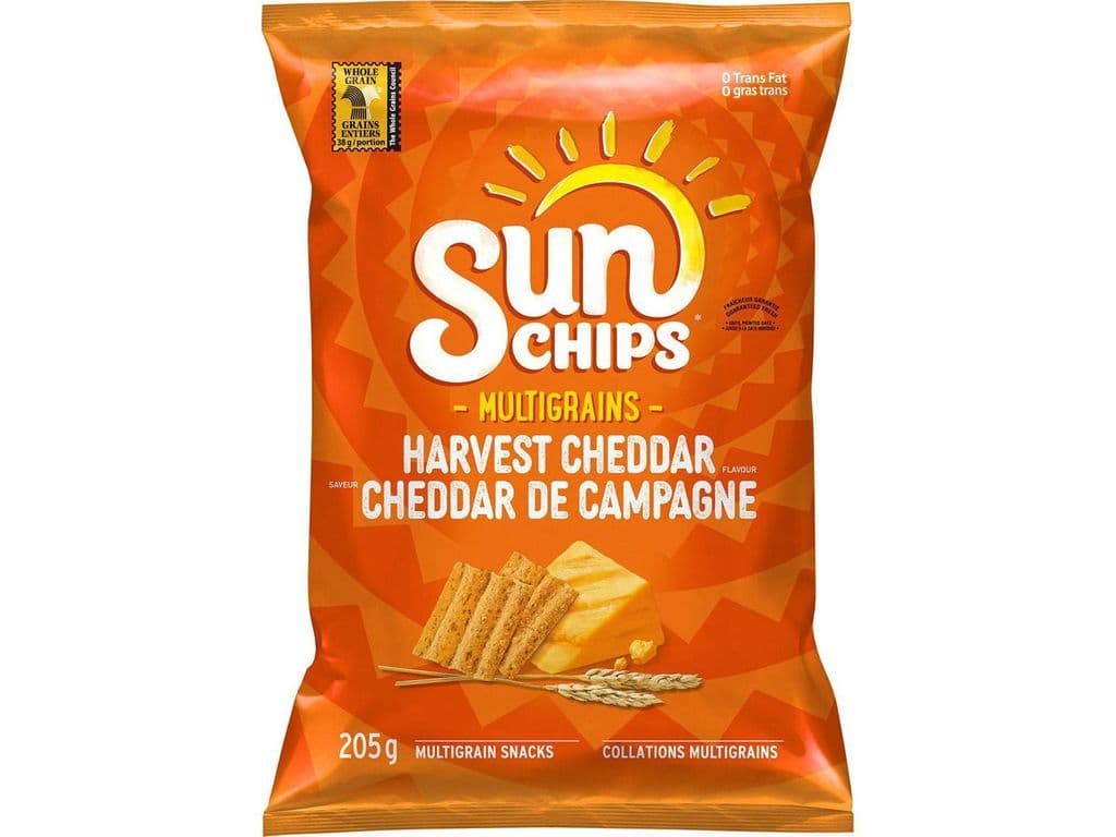 Sunchips Harvest Cheddar Multigrain Cheese Chips 205g
