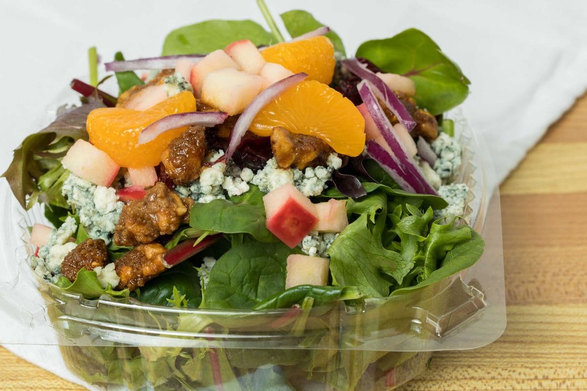 Side Blue Cheese with Fruit and Glazed Walnut Salad
