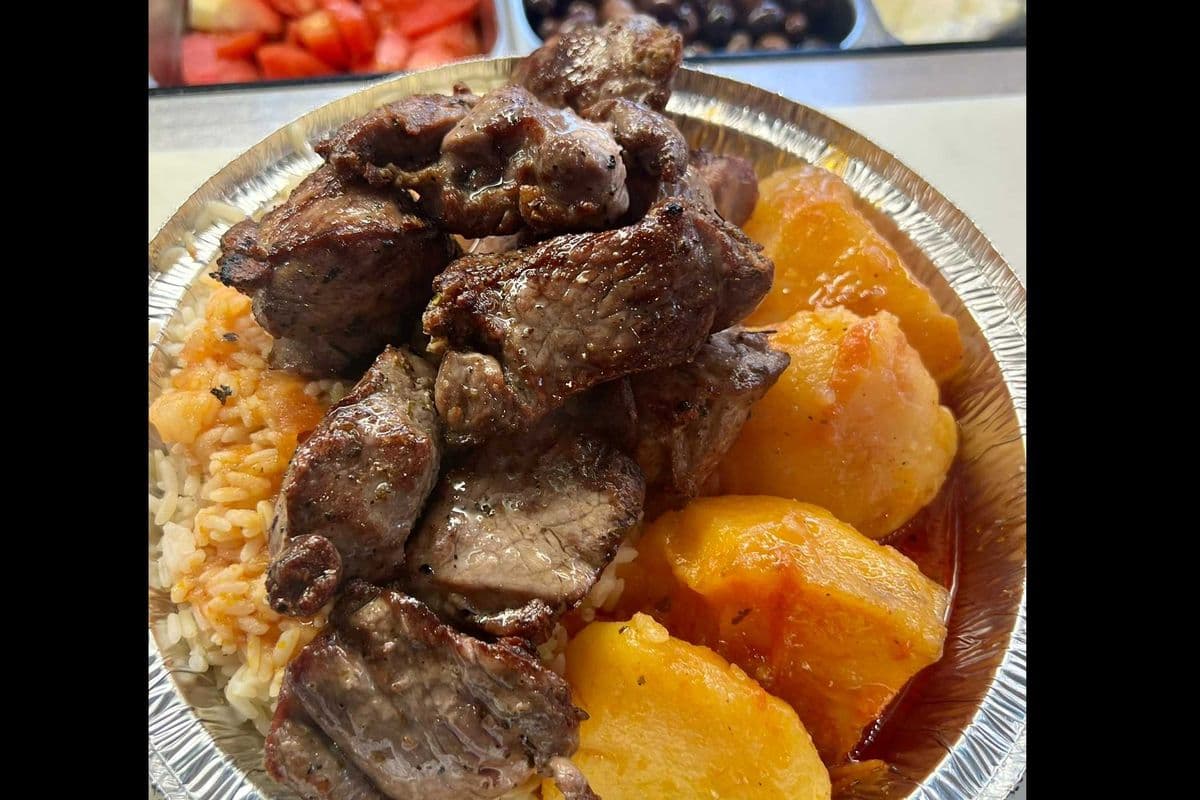 Lamb Souvlaki (Spring Lamb) Dinner