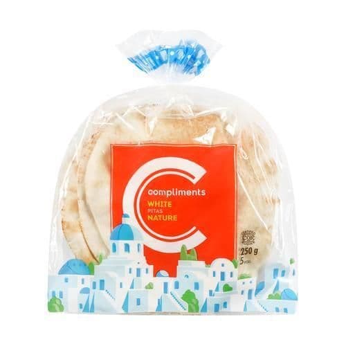 Compliments Pita Bread White 250g