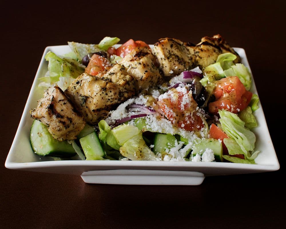 Krystos Chicken souvlaki Salad #FarmFresh