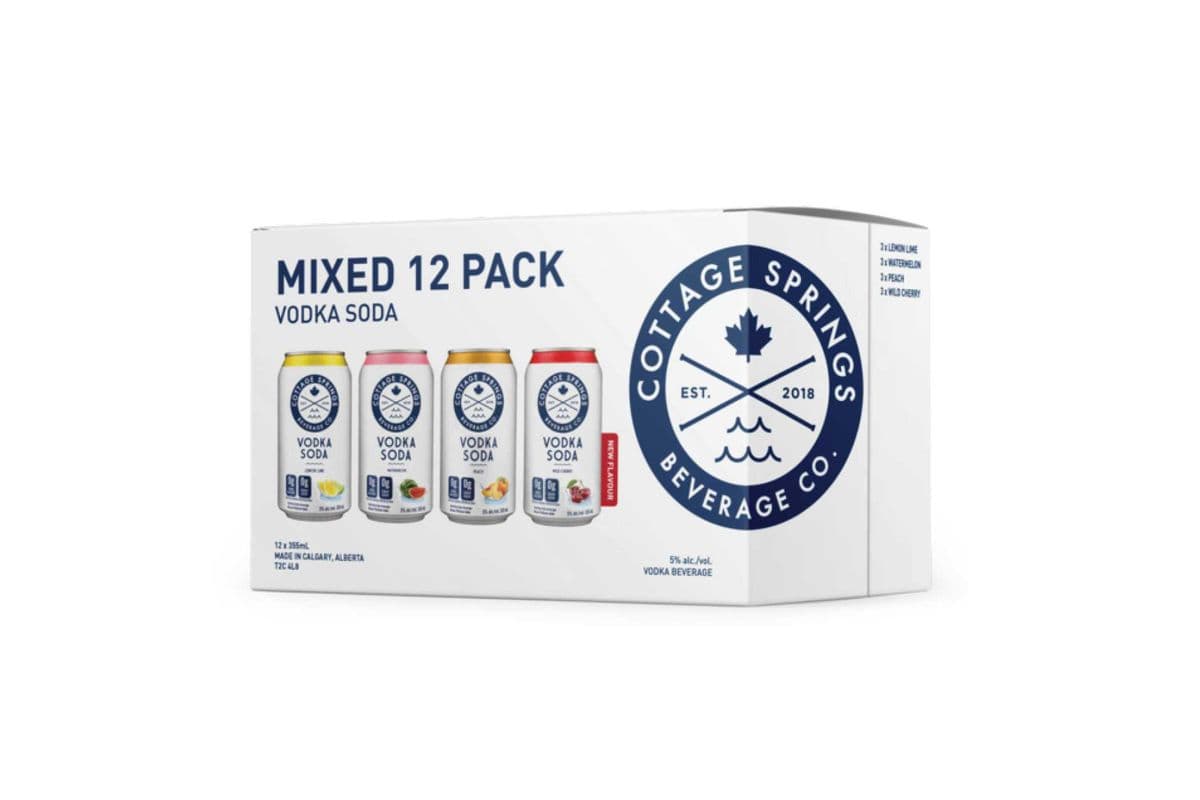 Cottage Springs Vodka Soda Mixer (12 x 355ml cans)