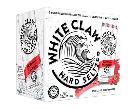 WHITE CLAW RASBERRY 6 CAN (6 x 355mL)