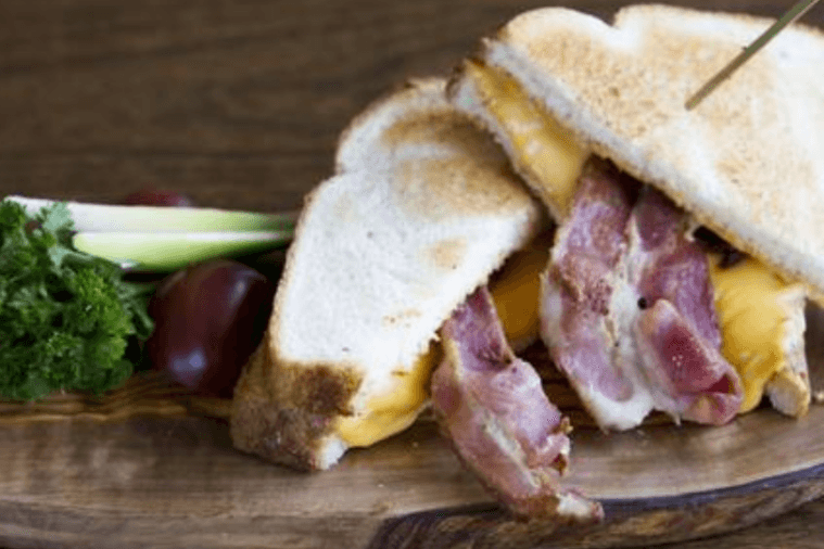 Toasted Grilled Cheese with Bacon or Ham