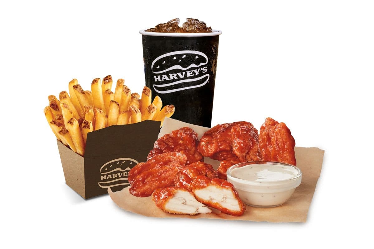 Trio Croquettes de poulet Buffalo (8 mcx) / Buffalo Chicken Nuggets (8 pcs) Combo