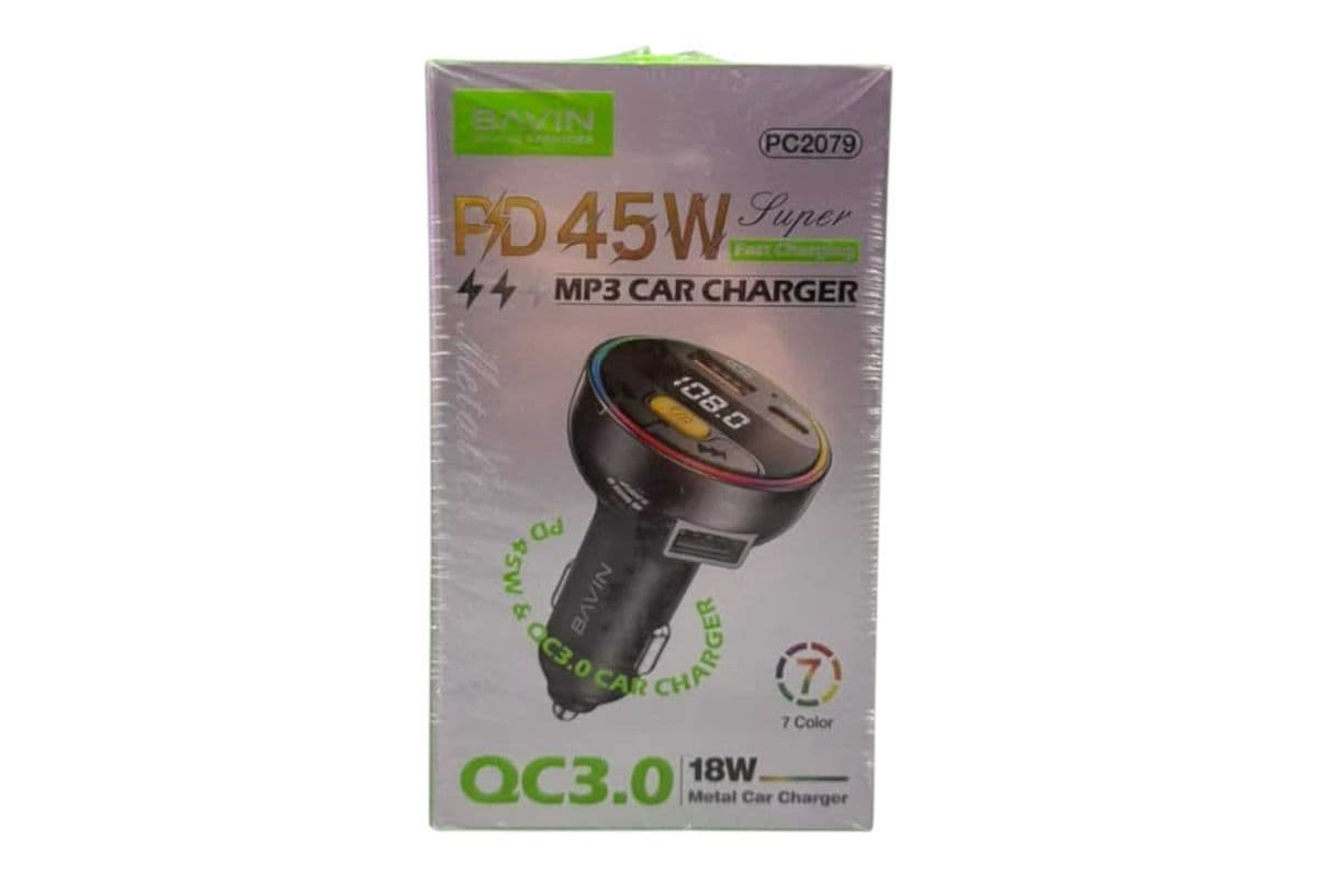 Bavin MP3 Fast Car Charger for iPhone & Android