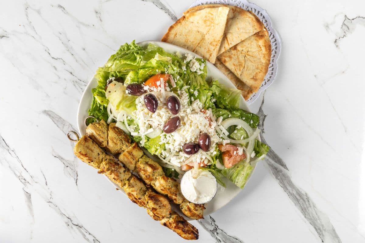 Chicken Souvlaki Salad