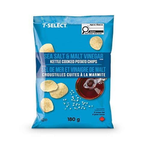 7 Select Sea Salt & Vinegar Kettle Chips 180g