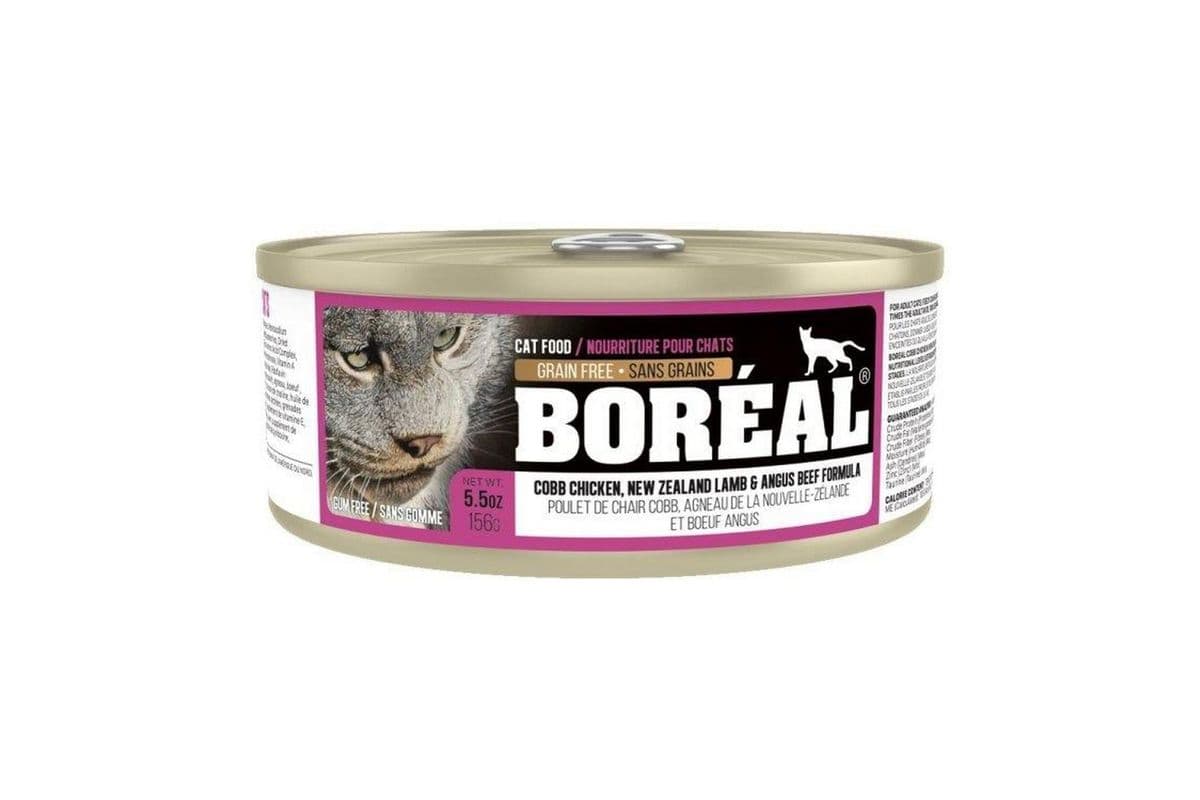 Boreal Cobb Chicken, New Zealand Lamb & Angus Beef Grain-Free Canned Cat Food Can (156 g)