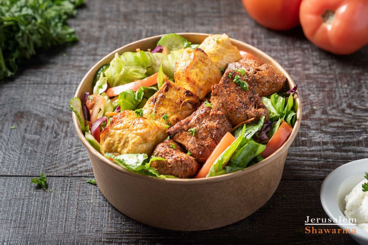 Beef and Lamb Kabab Rice Bowl