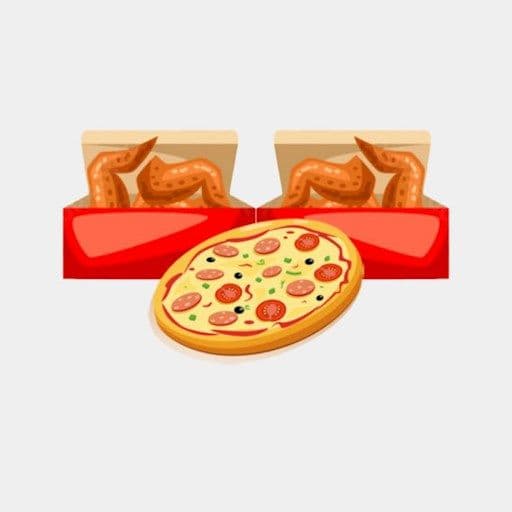 1 Pizza and 2 lbs of Wings - Medium