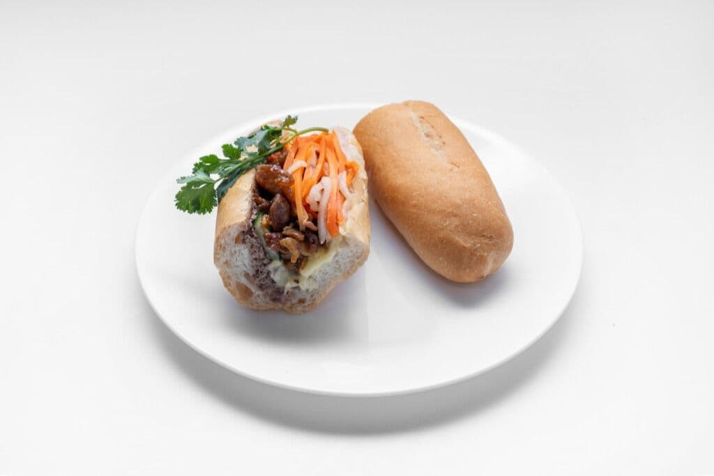 Grilled Lemongrass Pork Baguette Sandwich
