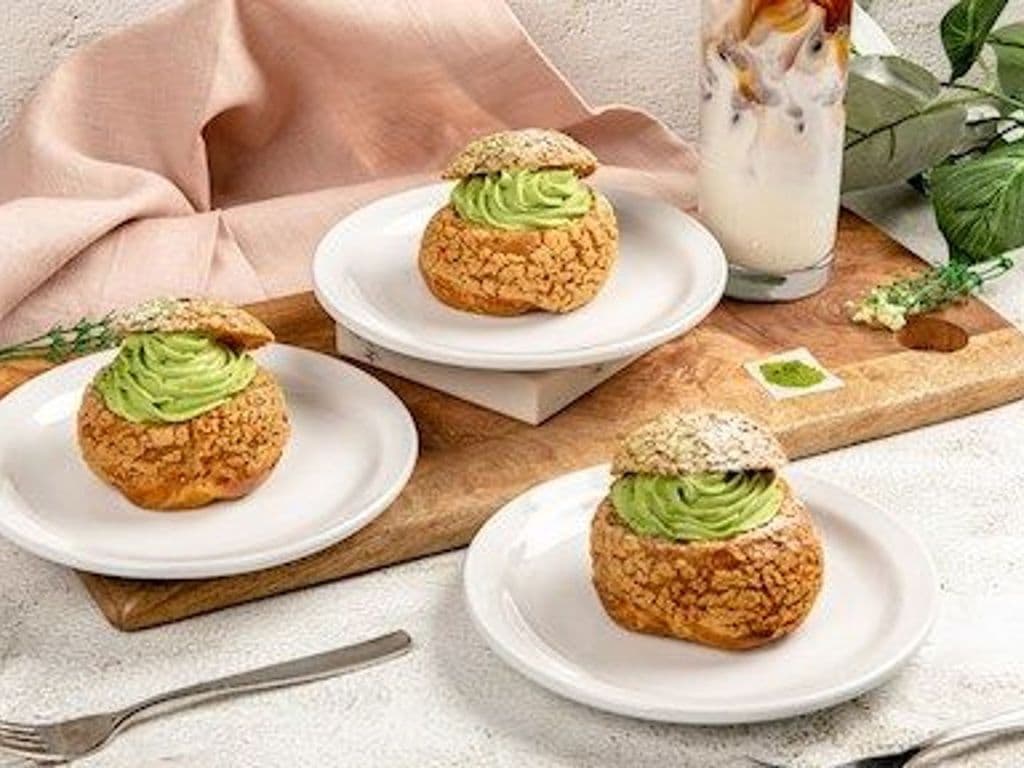 Matcha Cream Cookie Choux