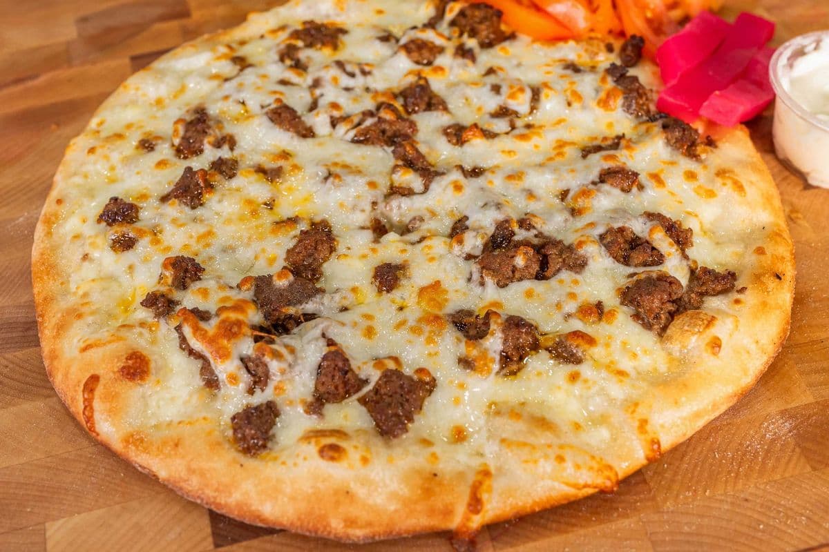 Cheese and Sujuk Manakeesh