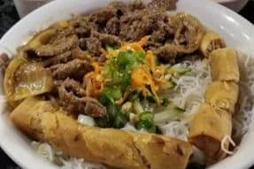 15. Vermicelli with Charbroiled Pork and Spring Rolls